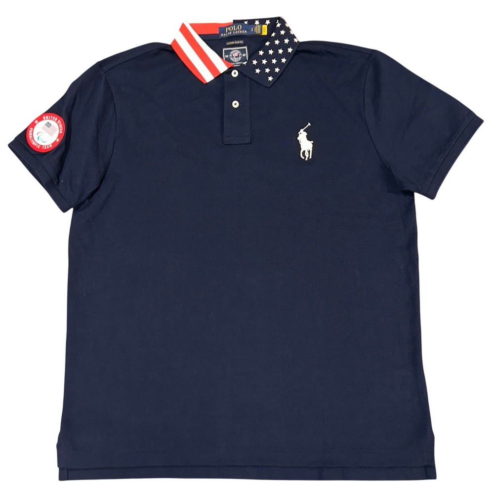 Polo Ralph Lauren 2020 US Paralympic Team Polo‎ Navy Blue Men's Large L